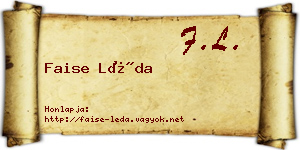 Faise Léda névjegykártya